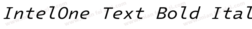 IntelOne Text Bold Italic字体转换
